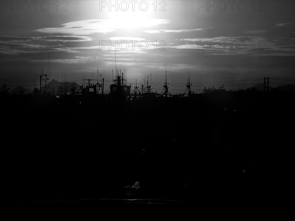 Boat Yard, Silhouette, Alaska, USA