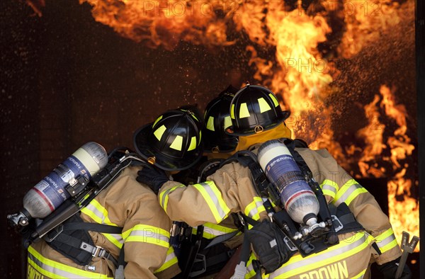 Firemen Battling Fire