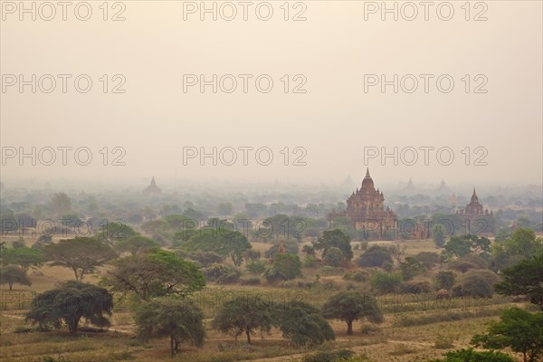 Ancient Temples at Sunset, Bagan, Myanmar