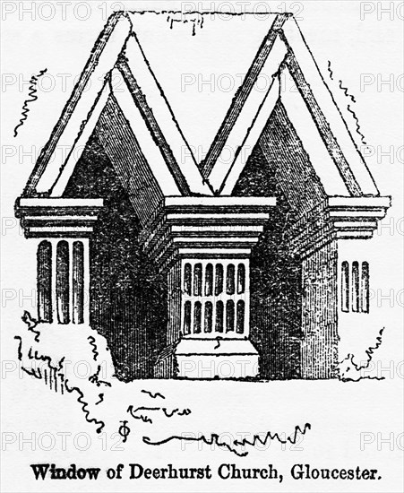 Window of Deerhurst Church, Gloucester, Illustration from John Cassell's Illustrated History of England, Vol. I from the earliest period to the reign of Edward the Fourth, Cassell, Petter and Galpin, 1857