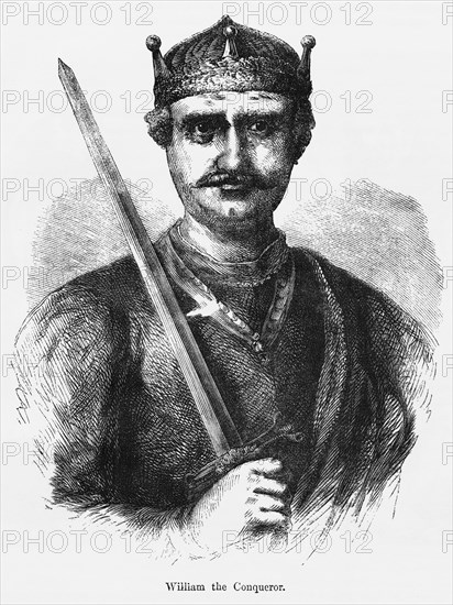 William the Conqueror, Illustration from John Cassell's Illustrated History of England, Vol. I from the earliest period to the reign of Edward the Fourth, Cassell, Petter and Galpin, 1857