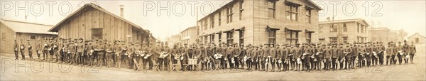 Army Training School for Chaplains and Approved Chaplain Candidates, full-Length Portrait, Camp Zachary Taylor, Louisville, Kentucky, USA, Royal Photo Co., 1918