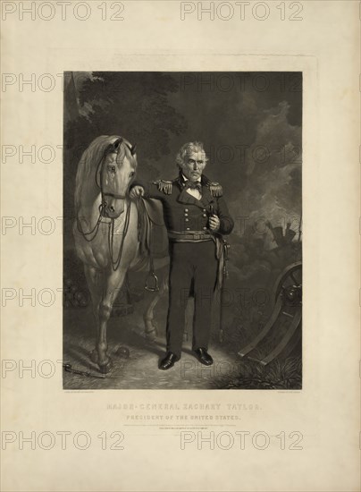 Major General Zachary Taylor, President of the United States, Engraving by J. Sartain from an Original Daguerreotype, 1848