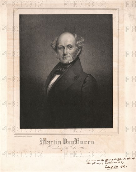Martin Van Buren, President of the United States, Lithograph by Philip Haas from an Original Painting by H. Inman, 1837