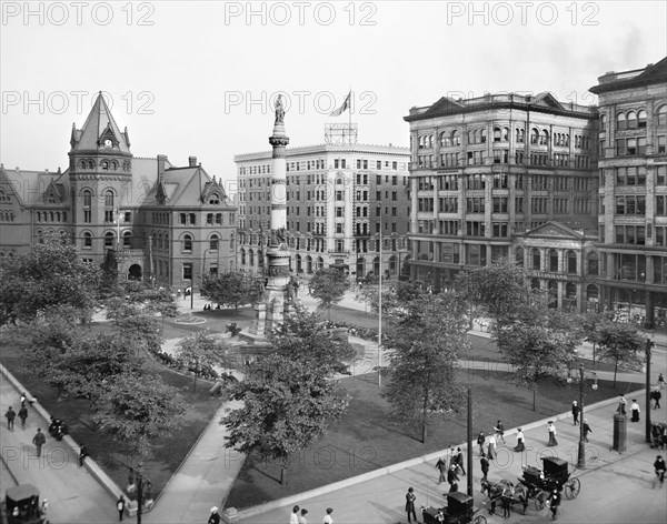 Lafayette Square, Buffalo, New York, USA, Detroit Publishing Company, 1904