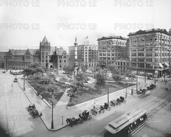 Lafayette Square, Buffalo, New York, USA, Detroit Publishing Company, 1905