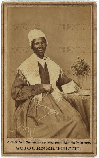 Sojourner Truth (1797-1883), Abolitionist and Women's Rights Activist, Seated Portrait, 1864