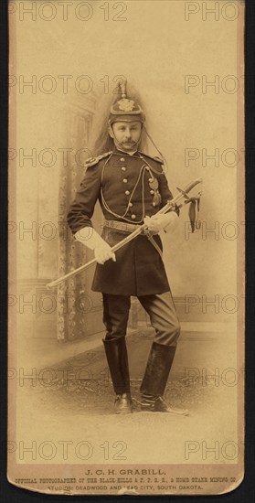 Captain Thomas C. Lebo, 10th U.S. Cavalry Regiment, Company K, Full-Length Portrait Wearing Officer's Dress Uniform, Holding Sword, by John C.H. Grabill, William A. Gladstone Collection of African American Photographs, 1891