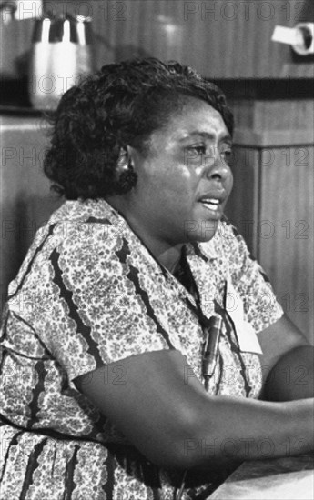 Fannie Lou Hamer, Mississippi Freedom Democratic Party Delegate, Democratic National Convention, Atlantic City, New Jersey, USA, Warren K. Leffler, August 22, 1964