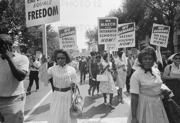Civil Rights March, Washington DC. USA, Warren K. Leffler, August 28, 1963