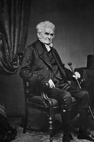 George M. Bibb (1776-1859), American Politician from Kentucky and Seventeenth U.S. Secretary of the Treasury, Seated Portrait, Brady-Handy Collection, late 1850's