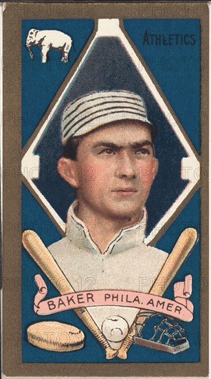 Frank Baker, Philadelphia Athletics, Baseball Card Portrait, American Tobacco Company, 1911