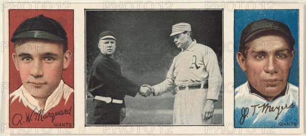 Rube Marquard, Chief Meyers, New York Giants, Baseball Card Portraits, American Tobacco Company, 1912