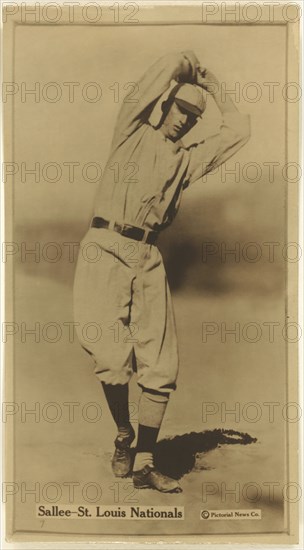 Slim Sallee, St. Louis Cardinals, Baseball Card Portrait, Liggett & Myers Tobacco Company, 1914