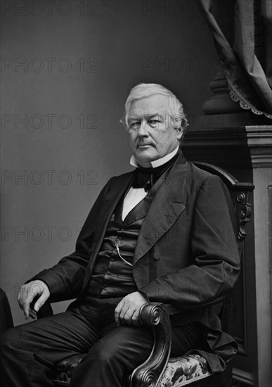 U.S. President Millard Fillmore, Seated Portrait, Mathew Brady, Brady-Handy Collection, between 1855 and 1865