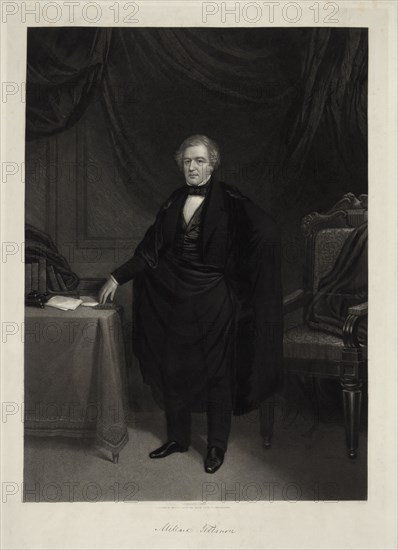 Millard Fillmore, Full-Length Portrait, Engraving by J. Sartain, Published by William Smith, Philadelphia, early 1850's