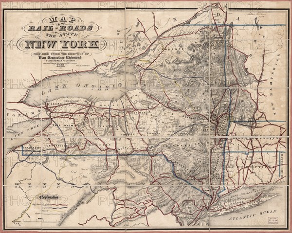 Map of the Rail-Roads of the State of New York, Prepared under the Direction of Van Rensselaer Richmond, State Engineer and Surveyor, Drawn by David Vaughan, Lithograph by Weed, Parsons & Co., Albany, N.Y., 1861