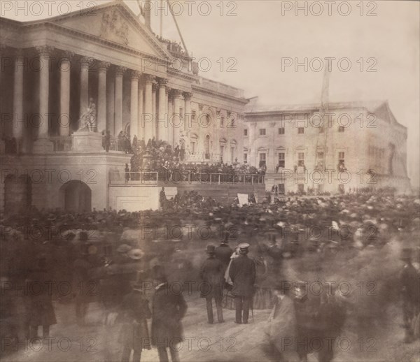 Inauguration of James Buchanan, President of the United States, U.S. Capitol, Washington DC, USA, Photograph by John Wood, March 4, 1857