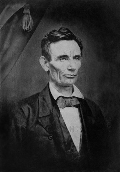 Head and Shoulders Portrait of Abraham Lincoln during U.S. Presidential Campaign of 1860, Photograph taken in 1858