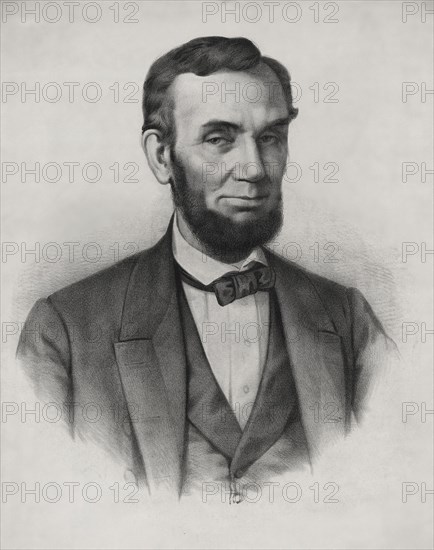 Head and Shoulders Portrait of Abraham Lincoln, Lithograph by A. Brett & Company based on a Photo by Alexander Gardner, Published by Jones & Clark, New York, 1860's