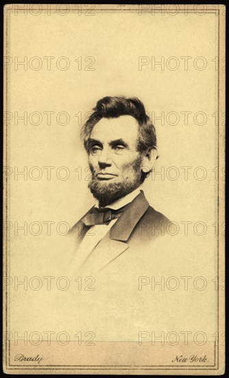 Head and Shoulders Portrait of Abraham Lincoln, Photograph by Mathew Brady, January 8, 1864