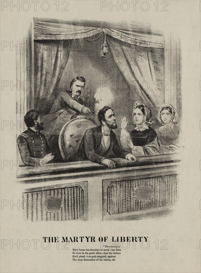 The Martyr of Liberty, Assassination of President Lincoln, Ford's Theatre, Washington, April 14, 1865