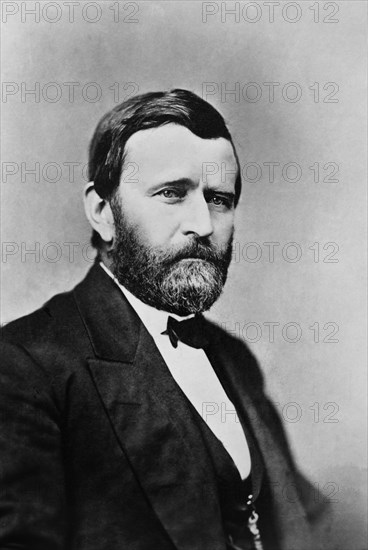 Ulysses S. Grant (1822-85), 18th President of the United States 1869-77,  General of Union Army during American Civil War, Head and Shoulders Portrait, 1870's