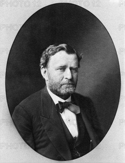 Ulysses S. Grant (1822-85), 18th President of the United States 1869-77,  General of Union Army during American Civil War, Head and Shoulders Portrait, 1870's