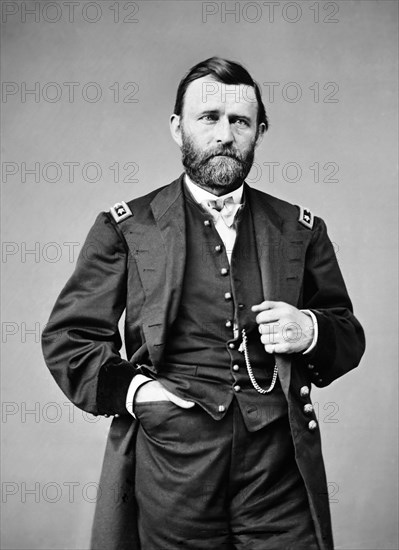 Ulysses S. Grant (1822-85), 18th President of the United States 1869-77, General of Union Army during American Civil War, Three-quarter Length Portrait in Uniform, Mathew B. Brady, Brady-Handy Collection, 1860's