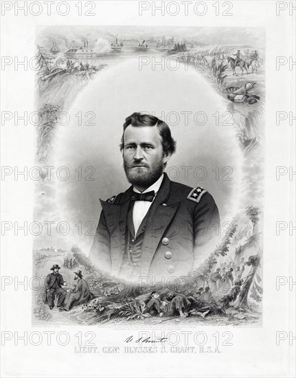 Lieut. General Ulysses S. Grant, Engraving by J.C. Buttre from a Photograph by Barr & Young, 1864