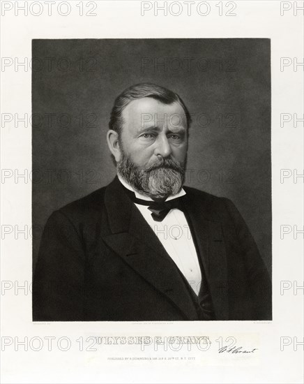 Ulysses S. Grant (1822-85), 18th President of the United States 1869-77, General of Union Army during American Civil War, Head and Shoulders Portrait, R. Dudensing & Son Publishers, New York City, 1885