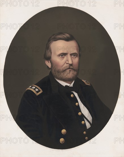 Ulysses S. Grant (1822-85), 18th President of the United States 1869-77, General of Union Army during American Civil War, Head and Shoulders Portrait, Published by E.C. Middleton & Co., Cincinnati, 1866