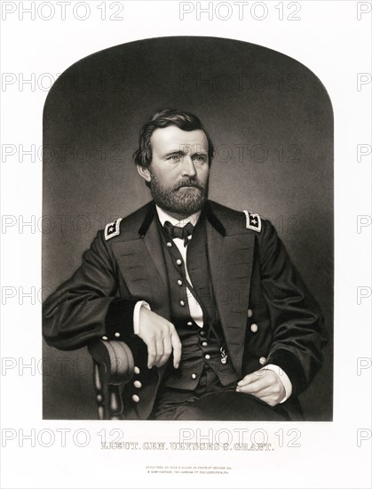 Lieut. Gen. Ulysses S. Grant, Engraving by Samuel Sartain, Published by Rice & Allen, Chicago, & Samuel Sartain, Philadelphia, 1865