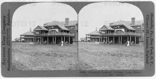 President Garfield's Cottage, Long Branch, New Jersey, Keystone View Company, Stereo Card, 1926