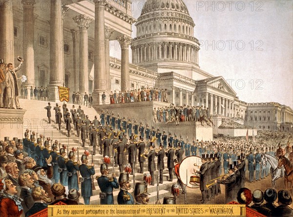 Haverly's European Mastodon Minstrels as they appeared Participating in the Inauguration of the President of the United States at Washington, 1881, Lithograph, 1898