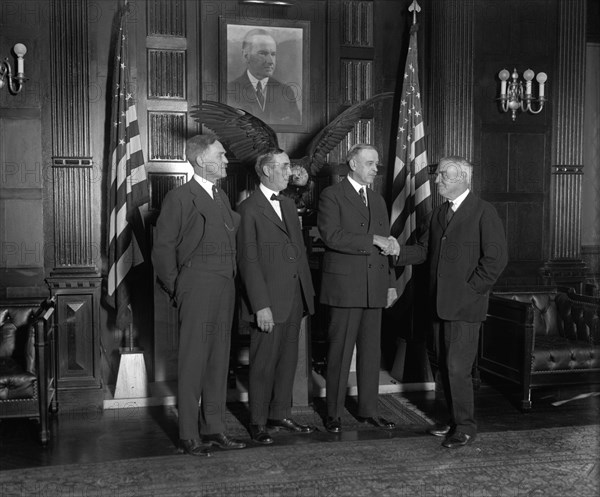 James R. Garfield, W.L. Fisher, Hubert Work, J.B. Payne, Full-Length Portrait, Washington DC, USA, National Photo Company 1925