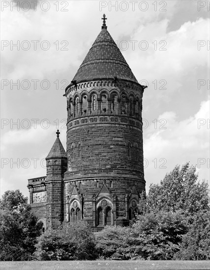 President James Abram Garfield Monument, 12316 Euclid Avenue, Cleveland, Cuyahoga County, Ohio, USA, Photograph by Martin Linsey, Historic American Buildings Survey, 1930's