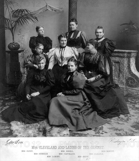 Mrs. Cleveland and Ladies of the Cabinet, Photograph by Charles Milton Bell, Washington DC, USA, 1894