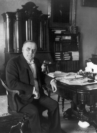 William McKinley (1843-1901), 25th President of the United States 1897-1901, Seated Portrait, Photograph by Francis Benjamin Johnston, 1897