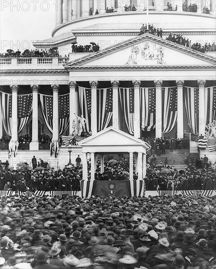 President McKinley Making his Second Inaugural Address, U. S. Capitol, Washington DC, USA, March 4, 1901