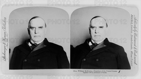 Hon. William McKinley, President of the United States, Stereo Card, Strohmeyer & Wyman Publishers, 1898