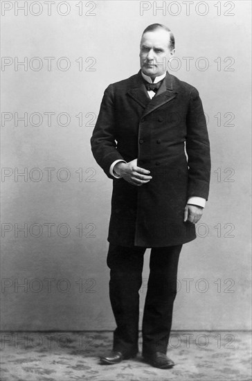 William McKinley (1843-1901), 25th President of the United States 1897-1901, Full-Length Portrait, Photograph by Charles Milton Bell, 1901