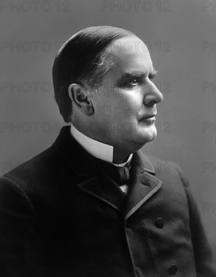 William McKinley (1843-1901), 25th President of the United States 1897-1901, Head and Shoulders Portrait, Photograph by Charles Milton Bell, between 1877 and 1889