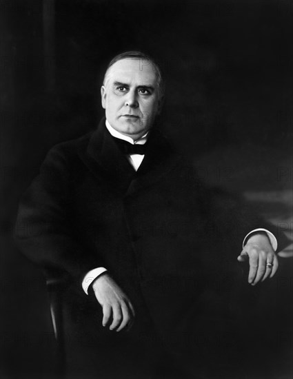 William McKinley (1843-1901), 25th President of the United States 1897-1901, Seated Portrait, Photograph by Charles Milton Bell, between 1877 and 1889