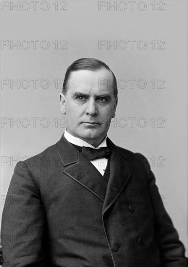 William McKinley (1843-1901), 25th President of the United States 1897-1901, Half-Length Portrait, Photograph by Charles Milton Bell, between 1877 and 1889