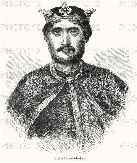 Richard Coeur-de-Lion, Illustration from John Cassell's Illustrated History of England, Vol. I from the earliest period to the reign of Edward the Fourth, Cassell, Petter and Galpin, 1857
