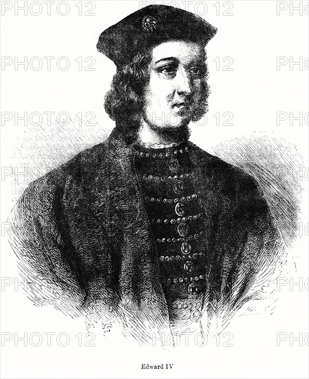 Edward IV, King of England, 1442-83, Illustration from John Cassell's Illustrated History of England, Vol. I from the earliest period to the reign of Edward the Fourth, Cassell, Petter and Galpin, 1857