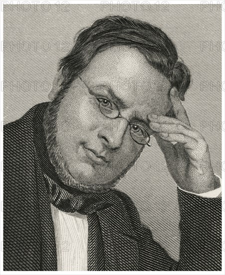 Camillo Benso, Count of Cavour (1810-61), Italian Statesman and Leading Figure in the Movement toward Italian Unification, Head and Shoulders Portrait, Steel Engraving, Portrait Gallery of Eminent Men and Women of Europe and America by Evert A. Duyckinck, Published by Henry J. Johnson, Johnson, Wilson & Company, New York, 1873