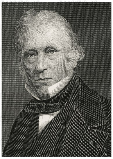 Thomas Babington Macaulay (1800-59), British Historian and Whig Politician, Head and Shoulders Portrait, Steel Engraving, Portrait Gallery of Eminent Men and Women of Europe and America by Evert A. Duyckinck, Published by Henry J. Johnson, Johnson, Wilson & Company, New York, 1873