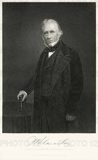 Thomas Babington Macaulay (1800-59), British Historian and Whig Politician, Three-Quarter Length Portrait, Steel Engraving, Portrait Gallery of Eminent Men and Women of Europe and America by Evert A. Duyckinck, Published by Henry J. Johnson, Johnson, Wilson & Company, New York, 1873